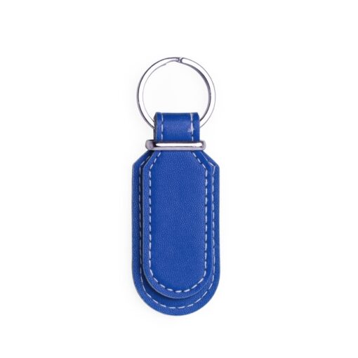 Chaveiro Personalizado Para Empresas De Couro Sintético na cor azul