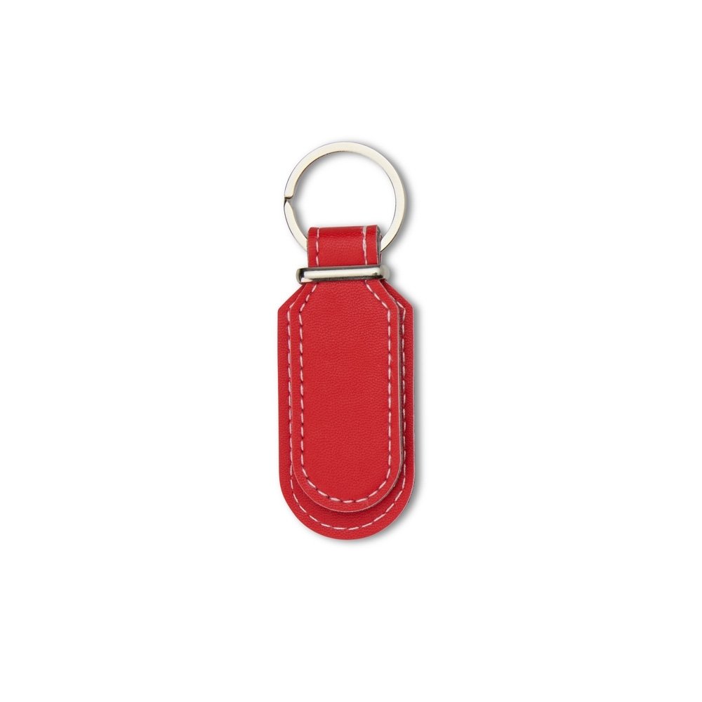 CHAVEIRO DE COURO SINTÉTICO SPX-18760 NA COR VERMELHO