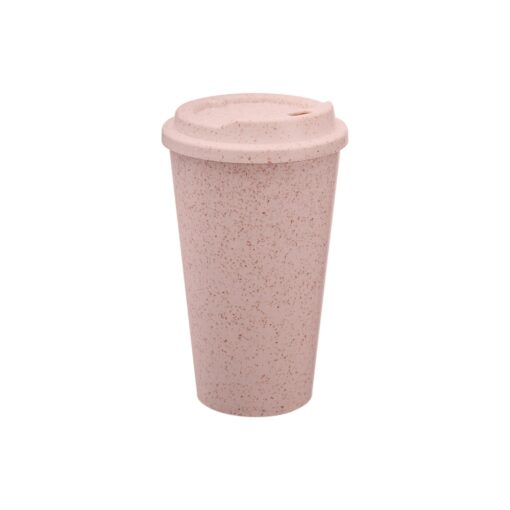 Copo Para Brindes Fibra De Arroz 550Ml na cor rosa