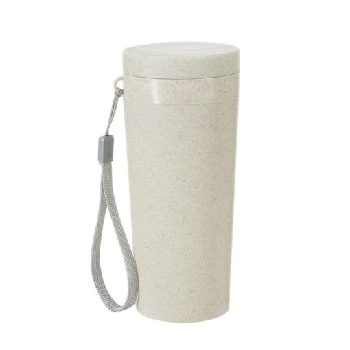 Copo Para Brindes Fibra De Bambu 350Ml na cor bege
