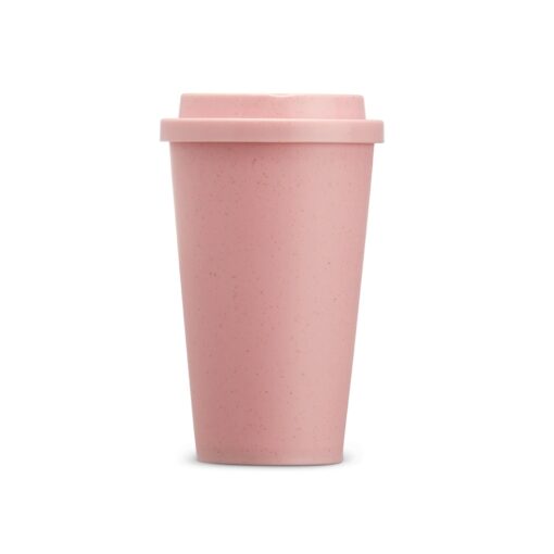 Copo Personalizado Fibra De Bambu 450Ml na cor rosa