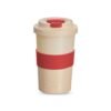 Copo Personalizado Bambu 450Ml - Bege/Vermelho SPX-14327-VM