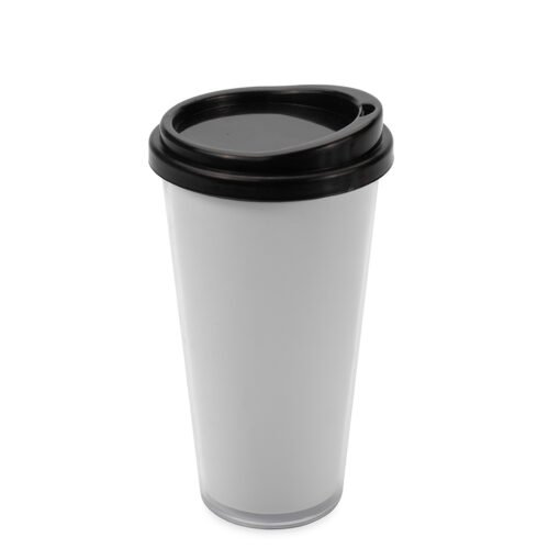 COPO PLÁSTICO DUPLO 400ML SPX-15243-BCO/PRE NA COR BRANCO