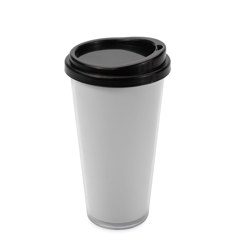 COPO PLÁSTICO DUPLO 400ML SPX-15243 NA COR BRANCO