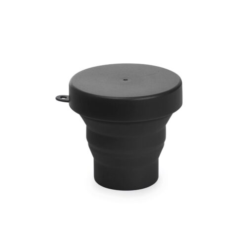 Copo Com Logo Retrátil De Silicone 150Ml na cor preto