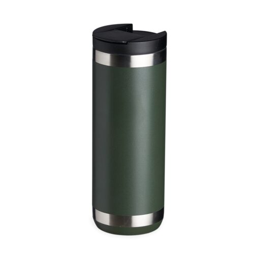 Copo Personalizado Térmico 550Ml - verde com detalhes em inox