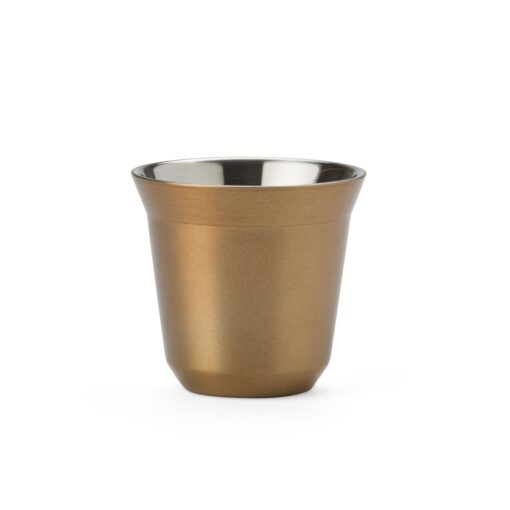 Copo Personalizado Para Empresas Parede Dupla 80Ml na cor dourado