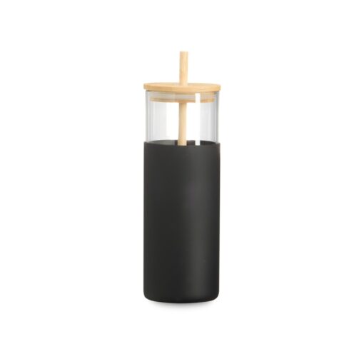 Copo Personalizado Vidro 500Ml - Preto/Transparente