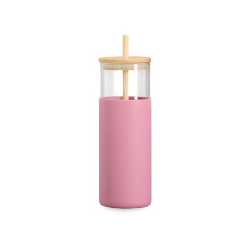 Copo Personalizado Vidro 500Ml - Rosa/Transparente SPX-01001-RSE