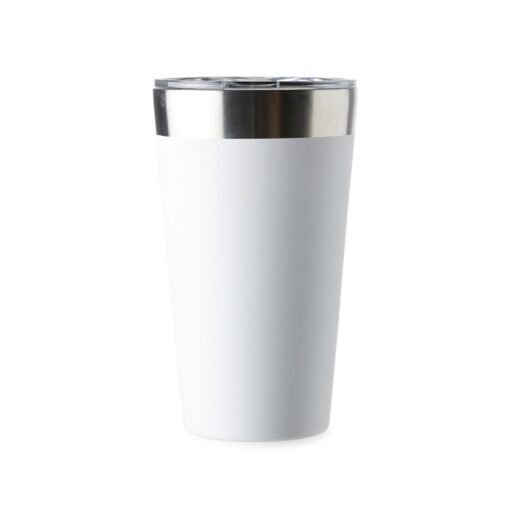 COPO TÉRMICO DE INOX 473ML C/ TAMPA SPX-04080B-BCO NA COR BRANCO
