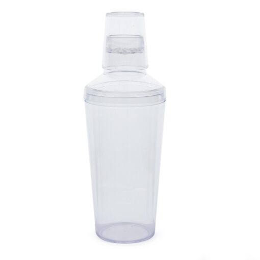 Coqueteleira Personalizado Acrílico 565Ml - Transparente/Branco