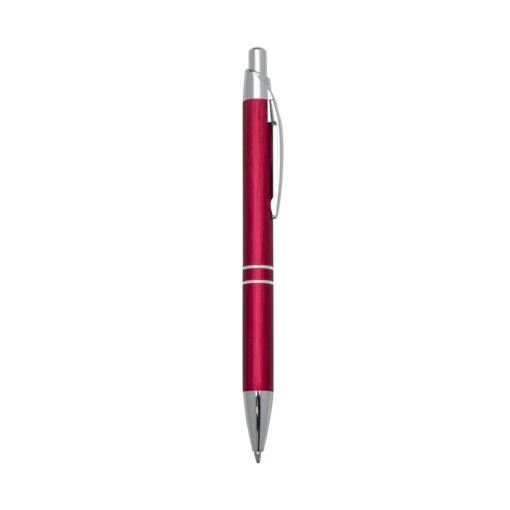 Caneta Promocional Metal - vermelho com detalhes em prata