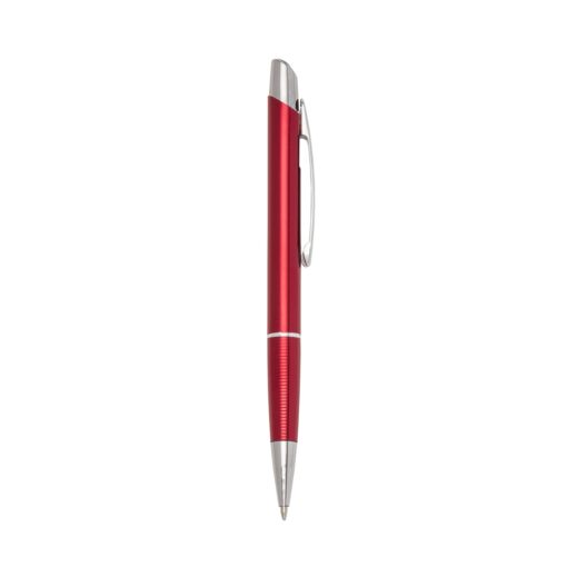 Caneta Para Brindes Metal C/ 1 Anel na cor vermelho