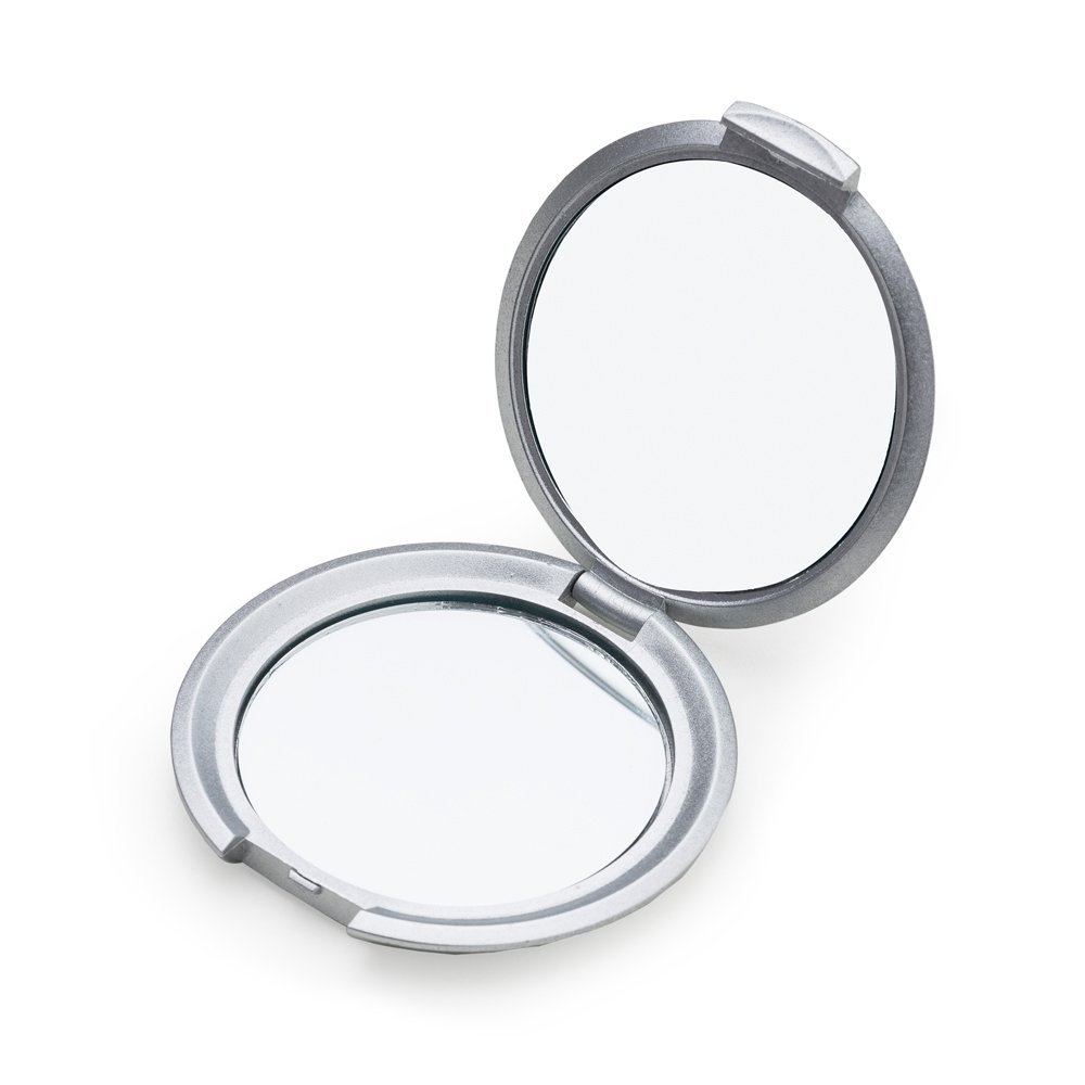 ESPELHO DE BOLSO DUPLO DOBRAVEL  SPX-10232 NA COR PRATA