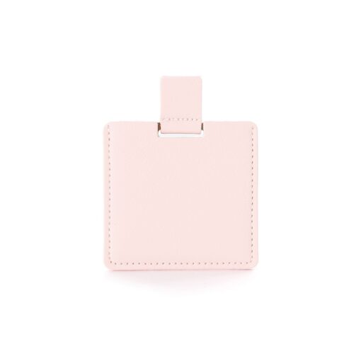 Espelho De Aço Inox | Brinde Personalizado na cor rosa
