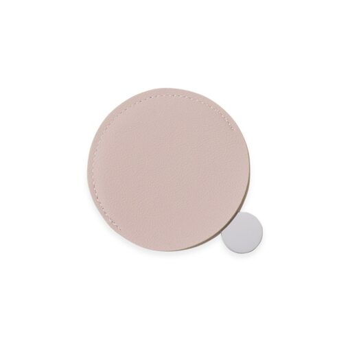 Espelho De Aço Inox | Brinde Personalizado - rosa com detalhes em inox