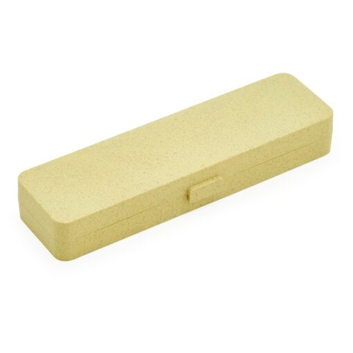 Estojo Personalizado Bambu - Amarelo | Brindes Brasil