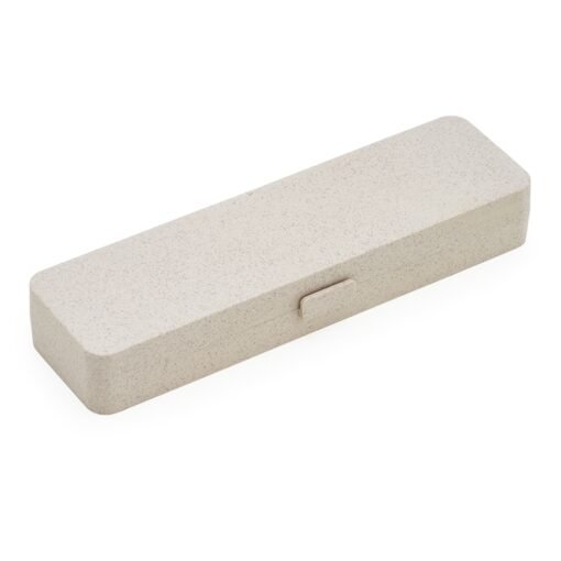 ESTOJO EM FIBRA DE BAMBU P/ CANETA  SPX-10398P-BEG NA COR BEGE