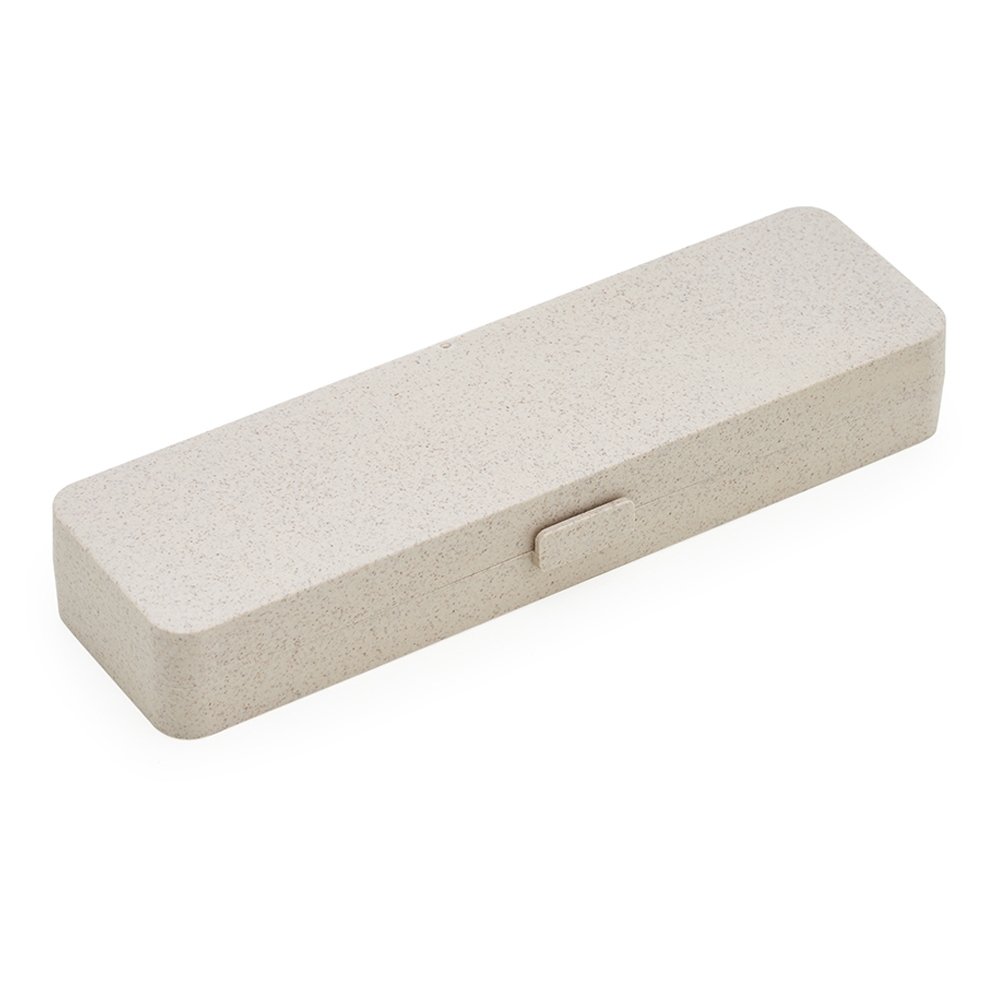 ESTOJO EM FIBRA DE BAMBU P/ CANETA  SPX-10398P NA COR BEGE