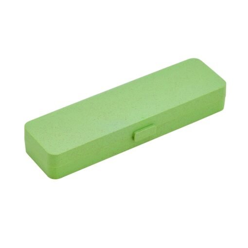 Estojo Personalizado Em Fibra De Bambu P/ Caneta na cor verde