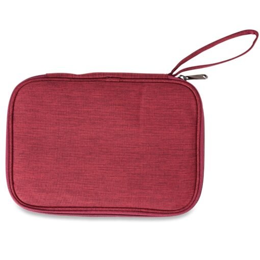Estojo Personalizado Para Empresas Organizador Para Acessórios Eletrônicos na cor vermelho