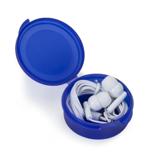Fone Personalizado Plástico - Azul/Branco | Brindes Brasil