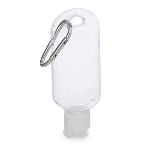 FRASCO 55ML C/ MOSQUETÃO  SPX-P@18635-TRA/TRA NA COR TRANSPARENTE