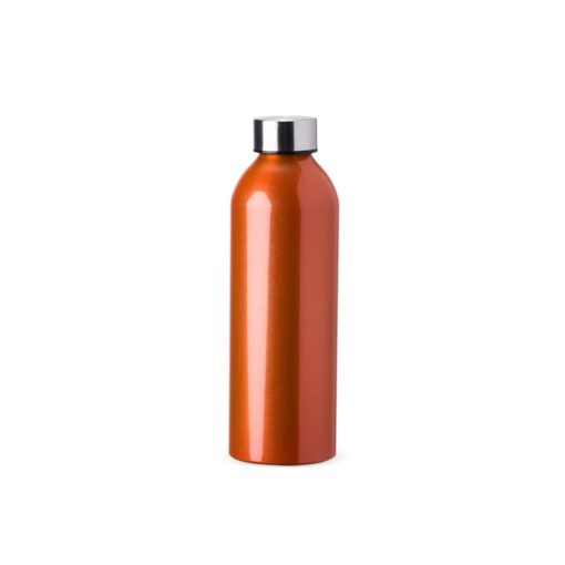 Garrafa Personalizada Alumínio 800Ml - Laranja/Inox
