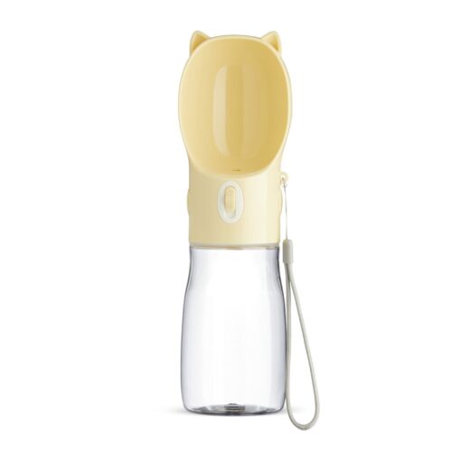 Garrafa Personalizada Plástico 420Ml - Amarelo/Transparente
