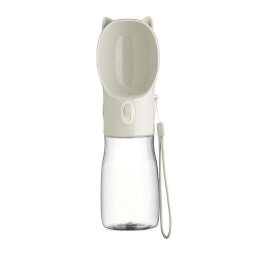 Garrafa Personalizada Plástico 420Ml - Cinza/Branco