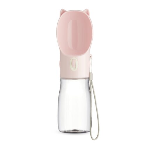 Garrafa Personalizada Plástico 420Ml - Transparente/Rosa