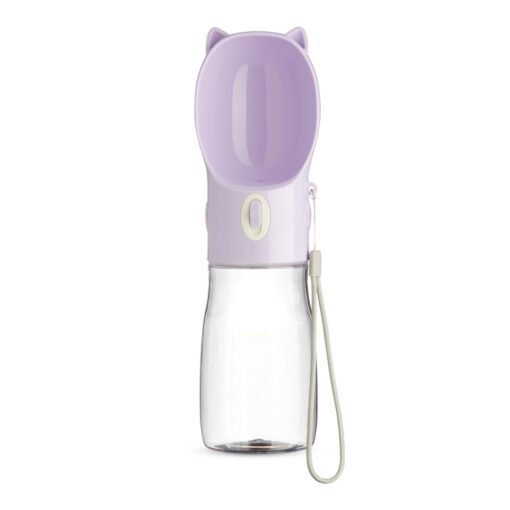 Garrafa Personalizada Plástico 420Ml - Transparente/Roxo