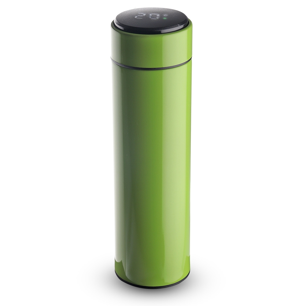 GARRAFA EM AÇO INOX PAREDE DUPLA 450ML SPX-14644-VD NA COR VERDE