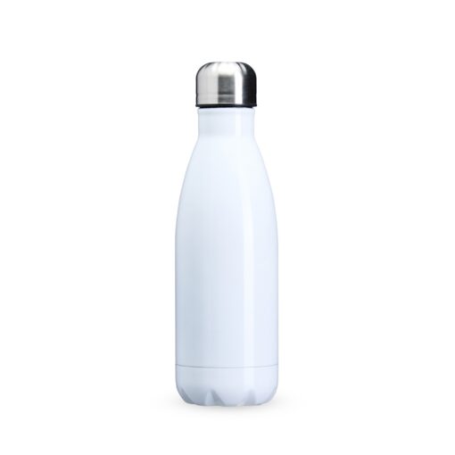 Garrafa Personalizada Inox 625Ml - Branco/Inox