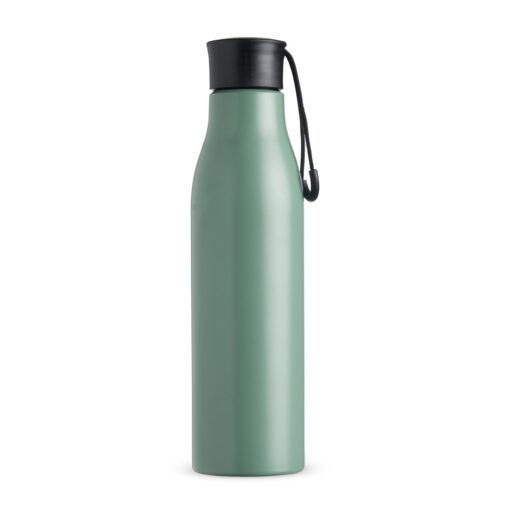Garrafa Com Logo Inox 800Ml - verde com detalhes em preto