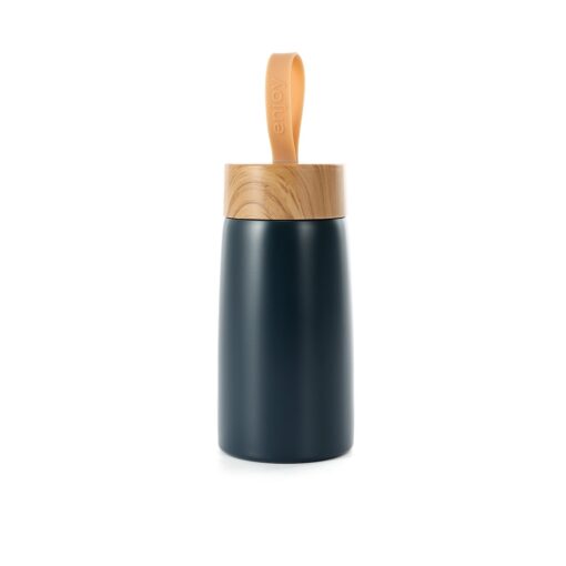 Garrafa Personalizada Inox 250Ml - Cinza/Bege