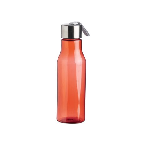 Garrafa Personalizada Plástica 600Ml - Vermelho/Prata