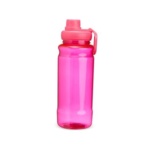 Garrafa Promocional Plástica 800Ml na cor rosa