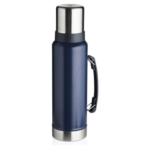 Garrafa Personalizada Inox 1,4L - Azul/Inox | Brindes Brasil