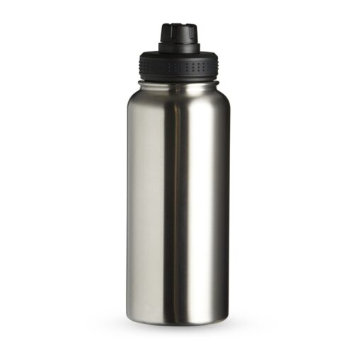 Garrafa Personalizada Inox 1L - Inox/Preto SPX-05087-INO