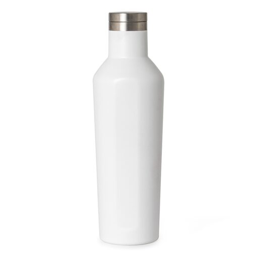 Garrafa Personalizada Inox 520Ml - Branco/Inox