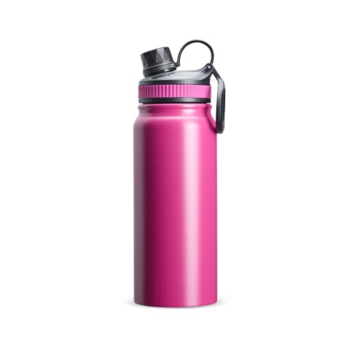 Garrafa Personalizada Inox 650Ml - Rosa/Preto