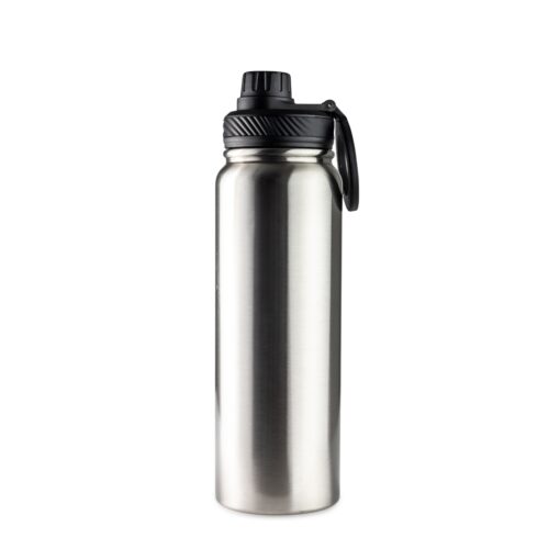 Garrafa Personalizada Inox 850Ml - Inox/Preto