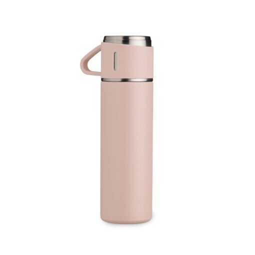 Garrafa Personalizada Inox 450Ml - Rosa/Inox