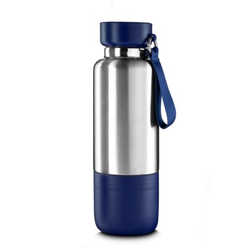 Garrafa Personalizada Inox 500Ml - Inox/Azul