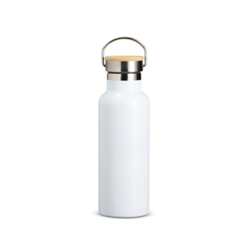 Garrafa Personalizada Inox 500Ml - Branco/Inox SPX-14784B-BCO