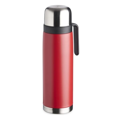 Garrafa Personalizada Inox 900Ml - Vermelho/Inox