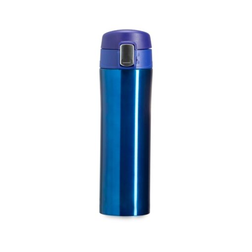 Garrafa Personalizada Metálico 450Ml - Azul | Brindes Brasil