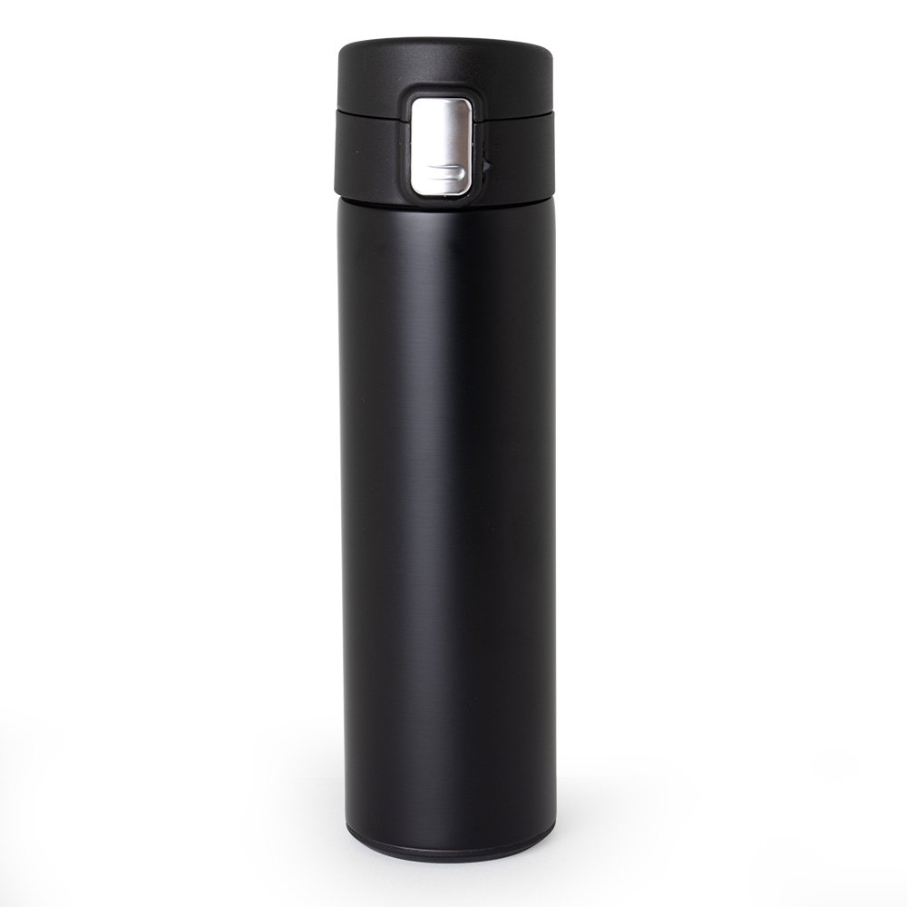 GARRAFA TÉRMICA EM INOX 450ML SPX-18716F-PRE NA COR PRETO