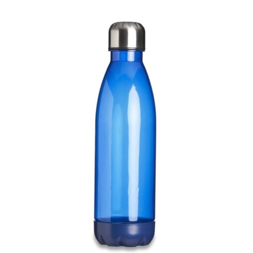 Garrafa Personalizada Plástico 700Ml - Azul/Inox